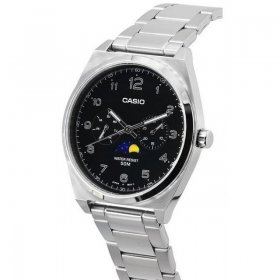 Casio Standard Analog Moon Phase Black Dial Quartz MTP-M300D-1A MTPM300D-1 Men's Watch