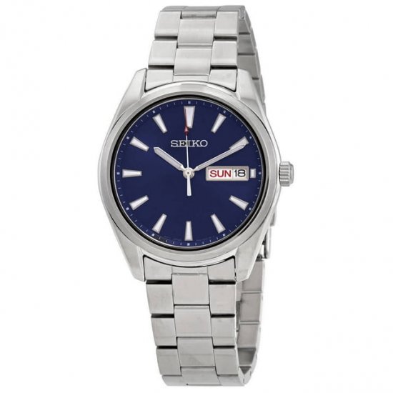 Seiko Quartz Blue Dial Stainless Steel Men\'s Watch SUR341P1