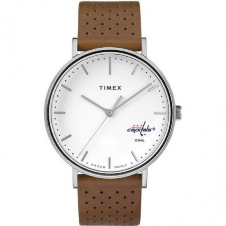 Timex Womens Timex Washington Capitals Watch Bright Whites Leather