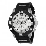 22698 Men's 'Pro Diver' Quartz Stainless Steel and Silicone Watch