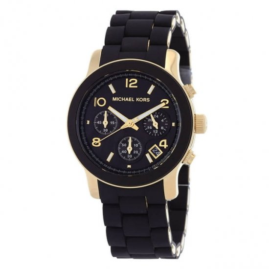 Michael Kors Runway Chronograph Quartz Black Dial Ladies Watch MK7385