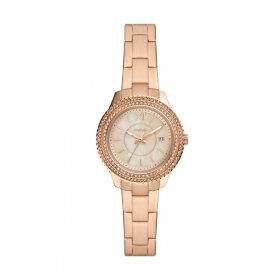 Fossil Women's Stella Three-Hand Date Rose Gold-Tone Stainless Steel Watch