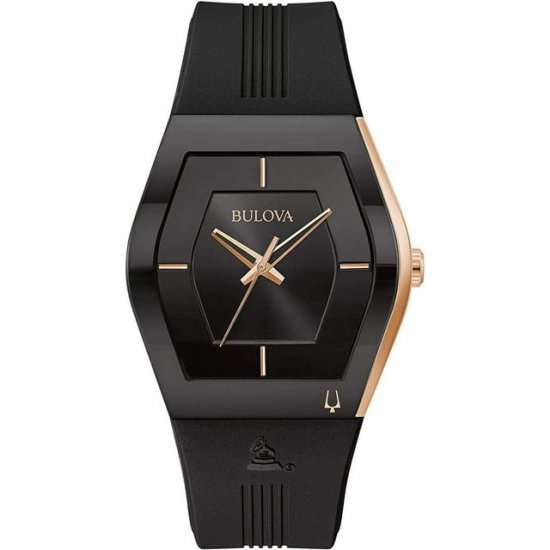 Bulova Latin Grammy Men\'s Quartz Black Dial Watch 97A163