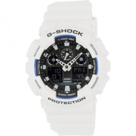 Men's G-Shock GA100B-7A White Resin Japanese Quartz Sport Watch