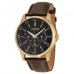 Citizen Men's BU2013-08E Gold Leather Eco-Drive Dress Watch