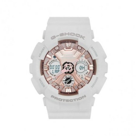 Pre-owned Casio G Shock Plastic Rose Dial Watch GMAS120MF-8A (Like New)