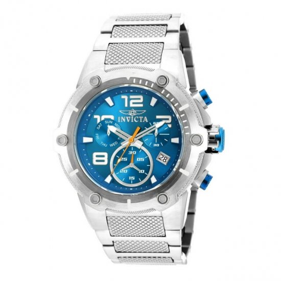 Invicta Men\'s 19527 Speedway Blue Dial Steel Bracelet Chronograph Watch