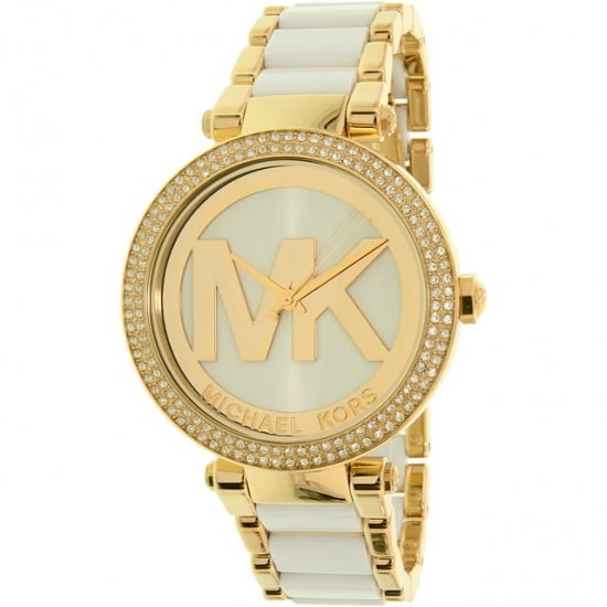 Michael Kors Women\'s Parker MK6313 Gold Stainless-Steel Quartz Fashion Watch