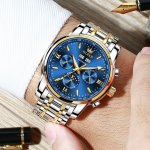 OLEVS Automatic Watches for Mens Stainless Steel Watch Self-Winding Analog Luxury Mens Dress Watch Luminous Waterproof Reloj, Gifts for Men, Male Wristwatches 6633