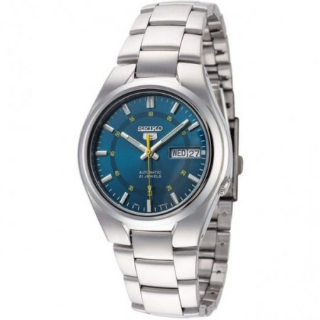 Seiko Men's 5 Automatic SNK615K Blue Stainless-Steel Automatic Dress Watch