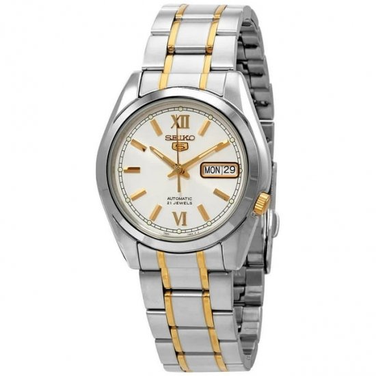 Seiko 5 Automatic Silver Dial Men\'s Watch SNKL57