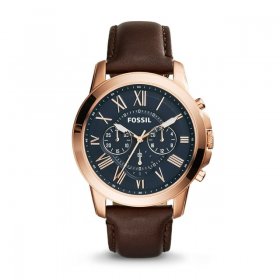 Fossil Men's Grant Chronograph, Rose Gold-Tone Stainless Steel Watch, FS5068