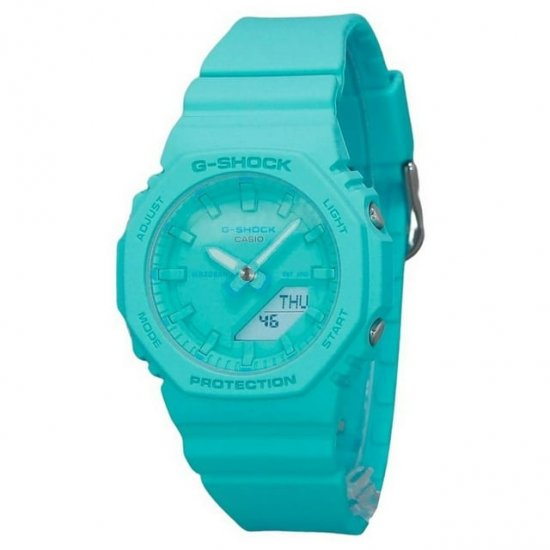 Casio G-Shock Analog Digital Resin Strap Turquoise Dial Quartz GMA-P2100-2A 200M Women\'s Watch