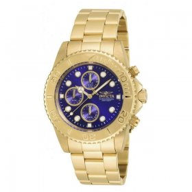 Invicta Pro Diver Chronograph Blue Dial Gold-plated Men's Watch 19157