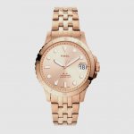 Fossil Women's FB-01 Three-Hand Date Rose Gold-Tone Stainless Steel Watch