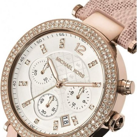 Michael Kors Parker Chronograph Quartz Crystal White Dial Ladies Watch MK6935