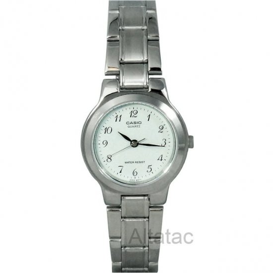 Womens Casual Quartz Analog Watch Stainless Steel White Dial LTP-1131A-7B