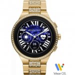 Michael Kors Access MKT5146/MKT5146R Camille Gen 6 Black Dial Gold Tone Glitz Bracelet Band Women's Smart Watch