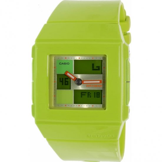 Women\'s Baby-G BGA200-3E Green Resin Quartz Fashion Watch