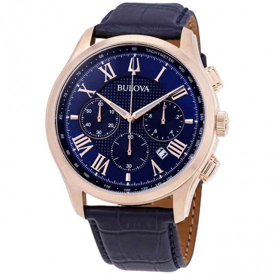 Bulova Classic Chronograph Blue Dial Men\'s Watch 97B170