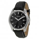 Citizen Eco Drive Black Dial Black Leather Men's Watch AU1040-08E