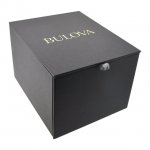 Bulova Men's Black Leather Strap Watch 96B107