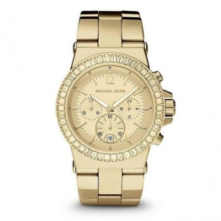 Michael Kors Women's Dylan' Chronograph Crystal Gold-Tone Stainless Steel Watch