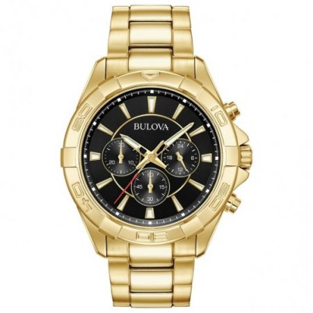 Bulova Men's Classic Gold-Tone Chronograph Stainless Steel Watch 97A139