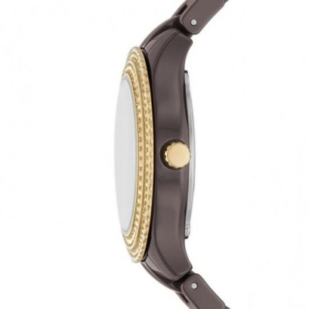 Stella Three-Hand Date Brown Ceramic Watch