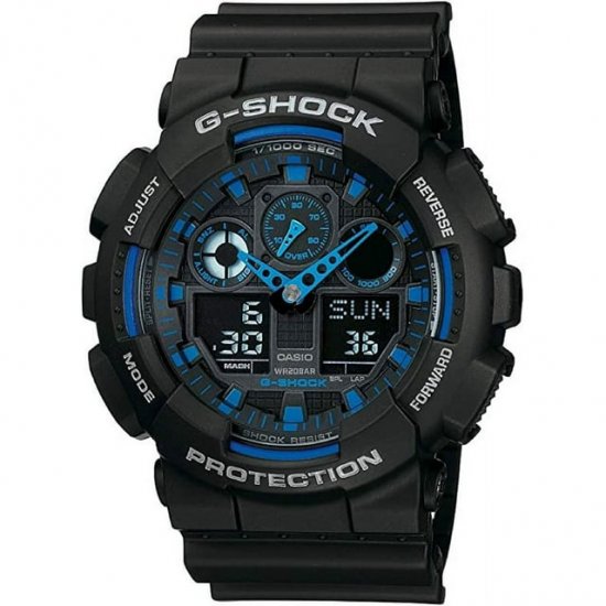 Casio G-Shock Men\'s Watch in Resin with Anti Slip Over Sized Buttons - Water Resistant & Anti Magnetic