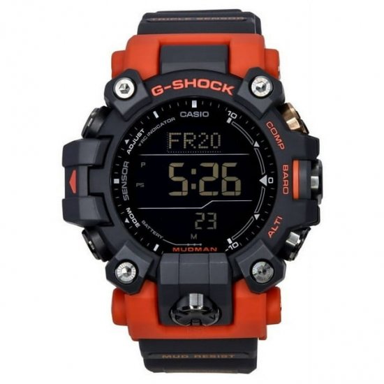 Casio G-Shock Mudman Master Of G-Land Digital Orange And Black Resin Strap Solar GW-9500-1A4 200M Men\'s Watch