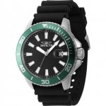 Invicta 46088 Pro Diver Quartz 3 Hand Black Dial Men Watch