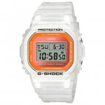 Casio G-Shock DW5600LS-7 Fluorescent Color Series White & Orange Square Unisex Watch