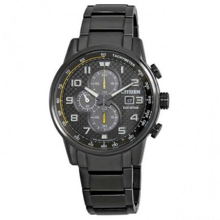 Citizen Men's CA0687-58E Primo Watch Black 45mm Grey Ion-Plated Stainless Steel