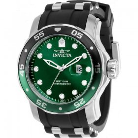 Invicta Pro Diver Quartz Green Dial Sprite Bezel Men's Watch 39105