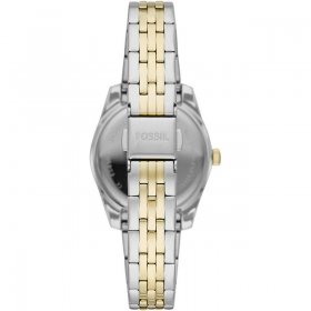 Fossil Scarlette Mini Quartz Crystal Gold Dial Ladies Watch ES4949