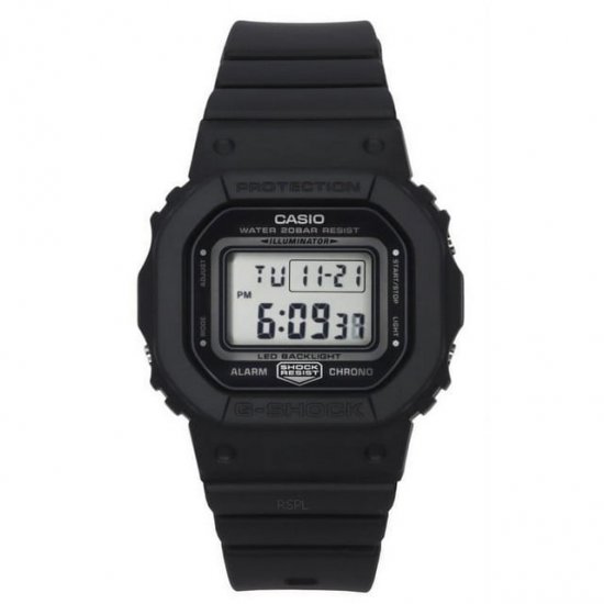 Casio G-Shock Digital Black Resin Strap Black Dial Quartz GMD-S5600BA-1 200M Women\'s Watch