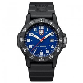 Luminox Men's 44mm Black Silicone Band Carbon Fiber Case Quartz Blue Dial Analog Watch 0323