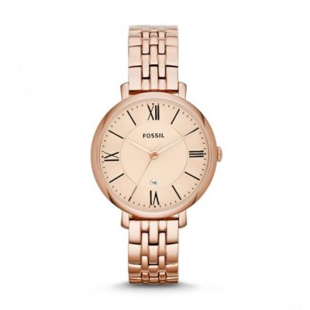 Fossil Women's Jacqueline Rose Gold Dial Watch - ES3435