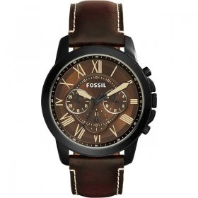 Fossil Men's FS5088 Brown Leather Quartz Watch