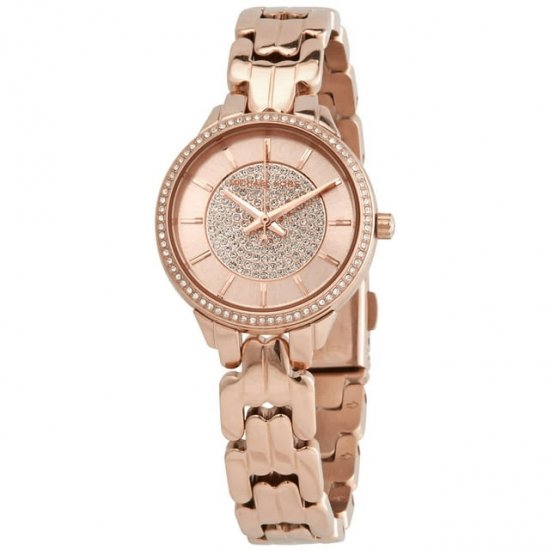 Michael Kors Minni Allie Quartz Crystal Rose Dial Ladies Watch MK4413