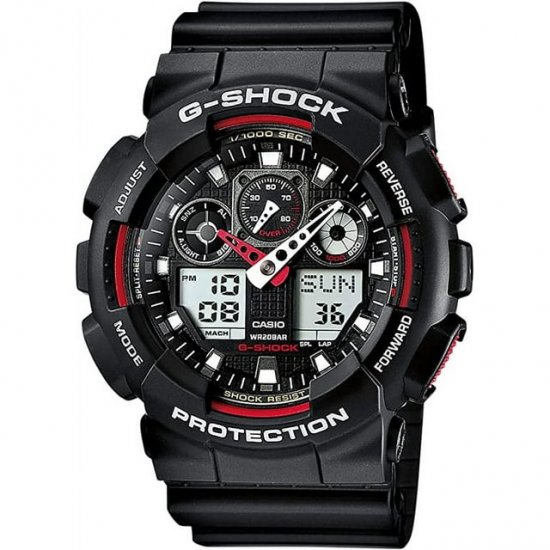 G-Shock Ana-digi World Time Black Dial Men\'s watch #GA100-1A4