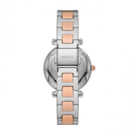 Fossil Ladies' Carlie Three-Hand Date Two-Tone Stainless Steel Watch (ES5156)