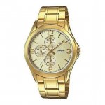 MTP-V301G-9A Men's Standard Gold Tone Multifunction Gold Dial Watch