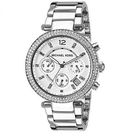 Women\'s Parker Silver-Tone Watch MK5353