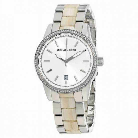 Michael Kors Women\'s Silver Dial Steel and Acrylic Watch MK6371