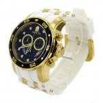 Invicta Pro Diver Chronograph Mother of Pearl White Polyurethane Men's Watch 20289