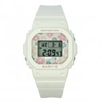 Casio Baby-G Retro Flower Field Digital White Resin Strap Quartz BGD-565RP-7 100M Women's Watch