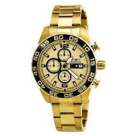 Invicta Specialty Chronograph Gold Dial Men's Watch 1016