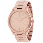 Michael Kors Women's Slim Runway Rose Gold Dial Watch - MK3197